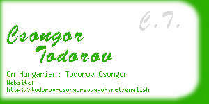 csongor todorov business card